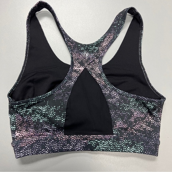TEK GEAR Sports Bra Size M Multicolored Medium Support Sheer Keyhole Back EUC - Picture 2 of 7